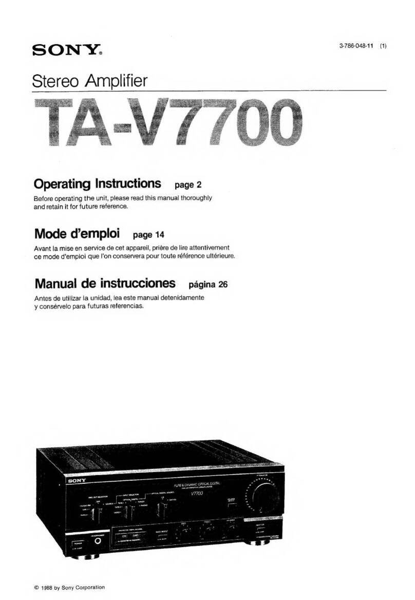 Sony TA-V7700 operating instructions