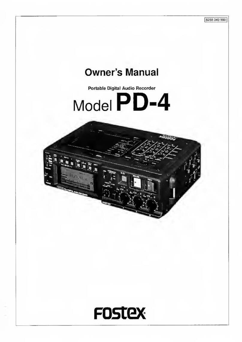 Fostex PD-4 User manual Fostex PD-4 User manual