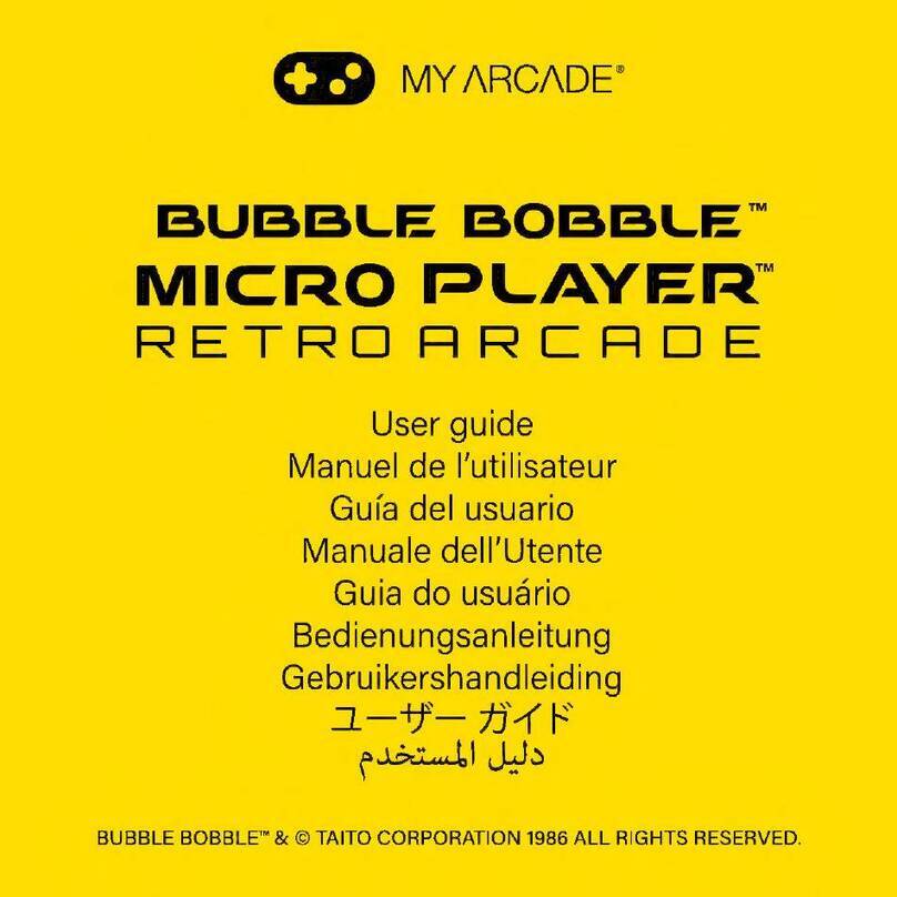 My Arcade BUBBLE BOBBLE MICRO PLAYER RETRO ARCADE user guide