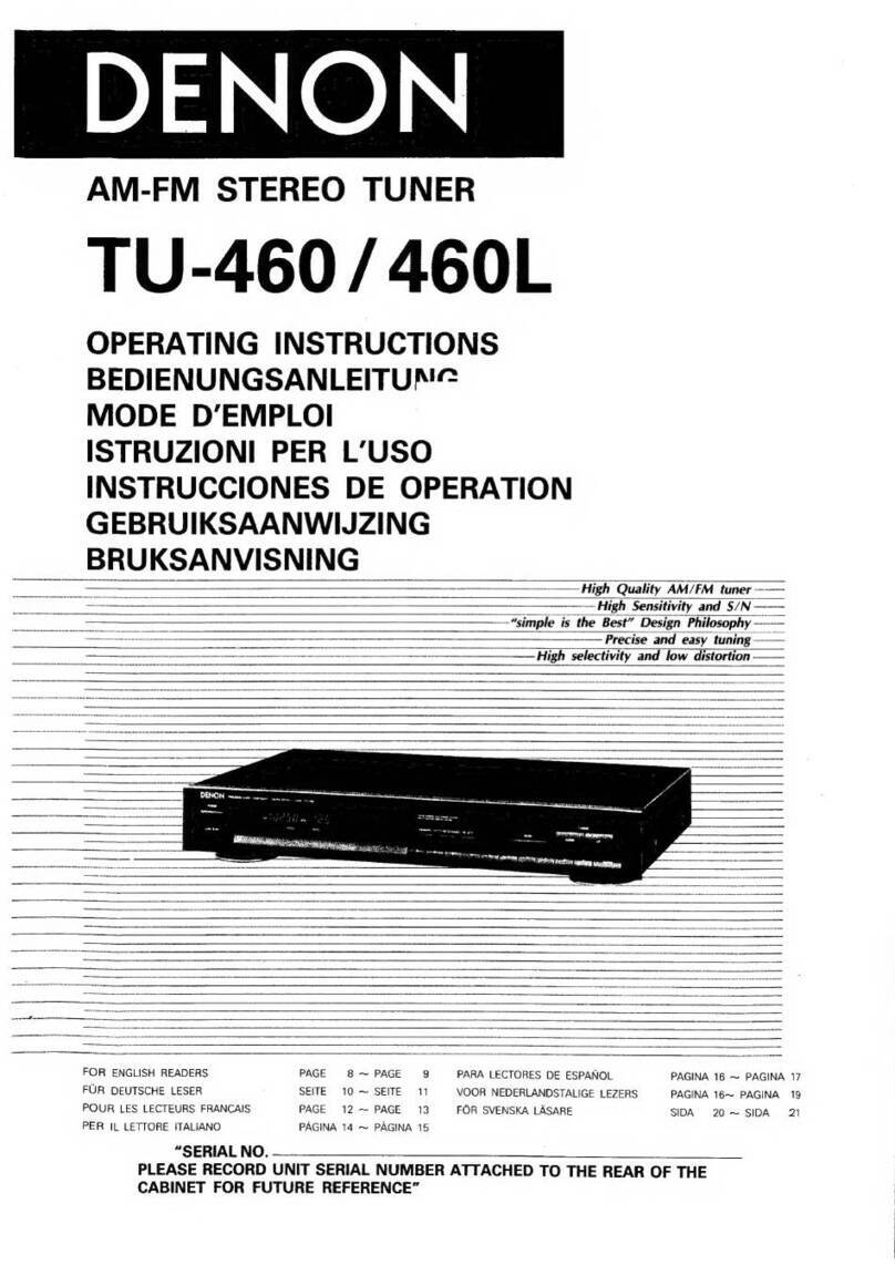 Denon TU-460 operating instructions