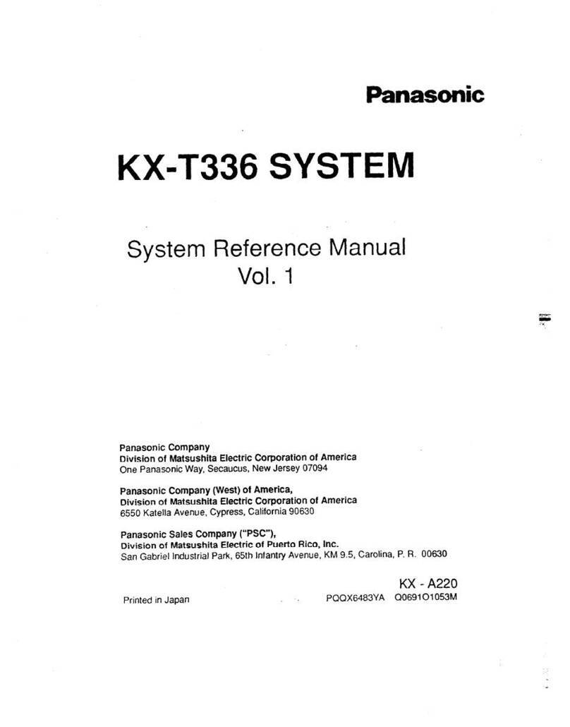 Panasonic KX-T336 User manual