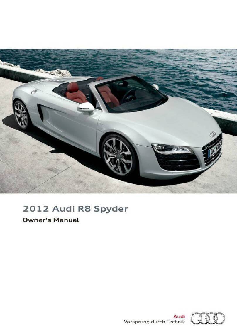 Audi R8 Spyder 2012 User manual