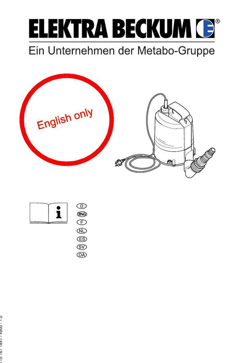 Elektra Beckum TPF 6000 Operating	 instruction