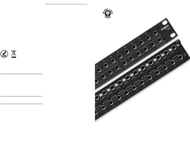 Black Lion Audio PBR TRS3 Patchbay owner's manual