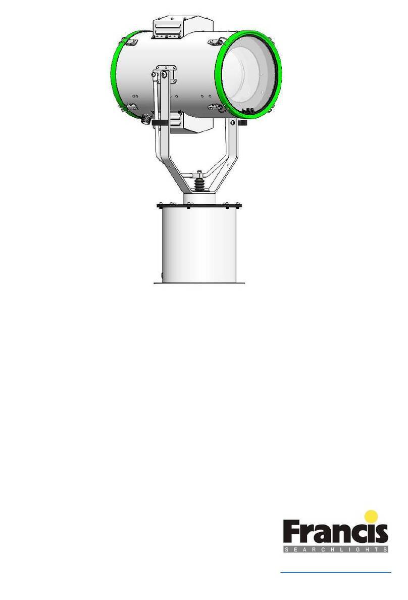 Francis Searchlights L300RC User and installation manual Francis Searchlights L300RC User and installation manual