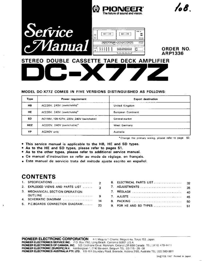 Pioneer DC-X77Z Service manual