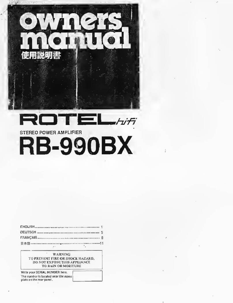 Rotel RB-990BX User manual Rotel RB-990BX User manual