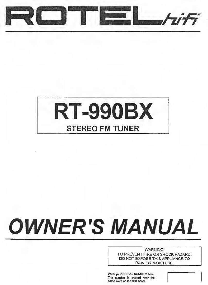 Rotel RT-990BX User manual