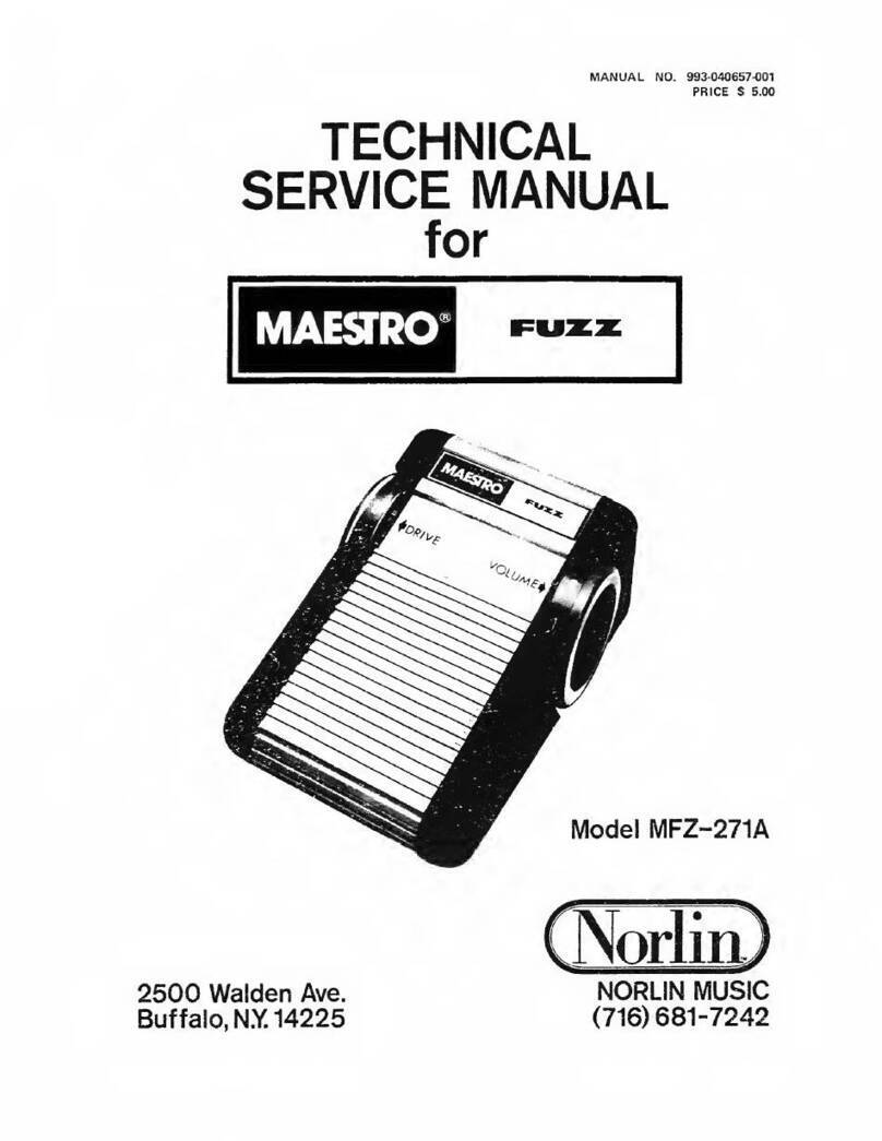 Maestro FUZZ MFZ-271A Technical & service manual