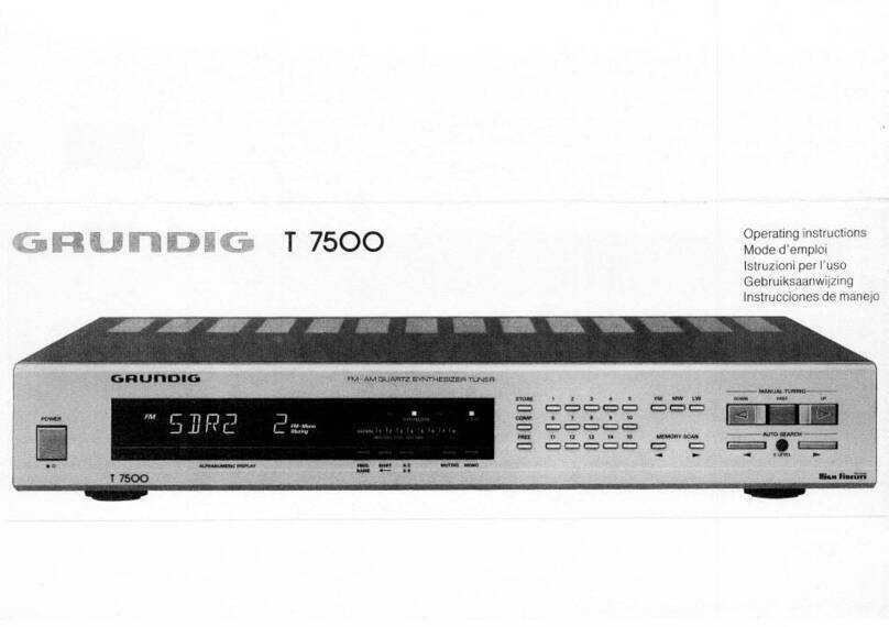 Grundig T 7500 User manual