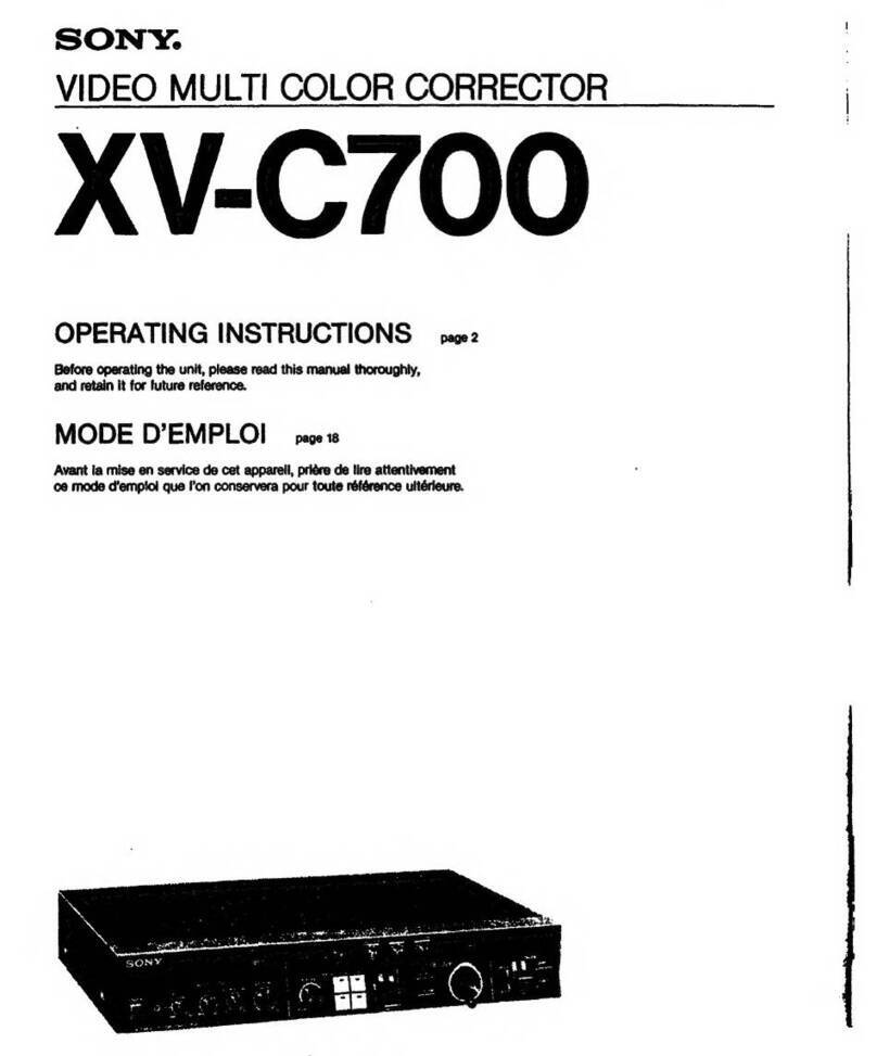 Sony XV-C700 User manual