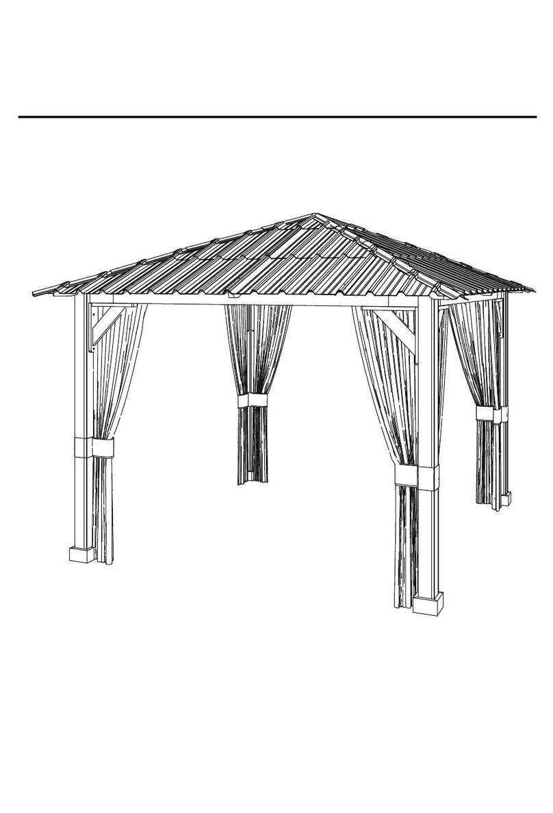ALAULM 1010Gazebo23-PW-Brown User manual