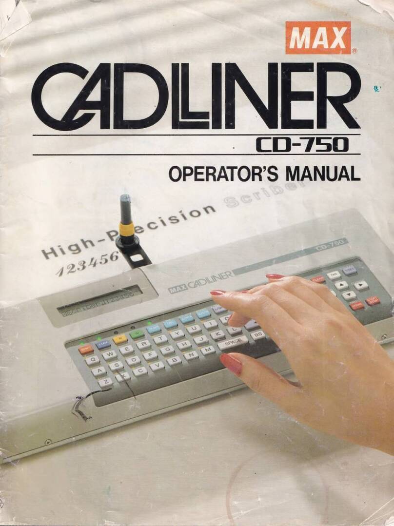 Max CADLINER CD-750 Operator's manual