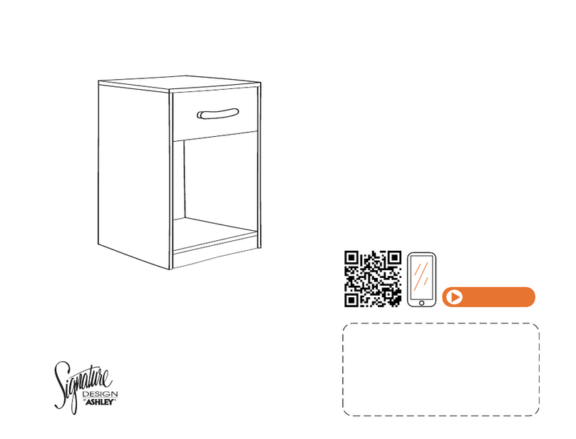 Ashley Signature One drawer nightstand Assembly instructions Ashley Signature One drawer nightstand Assembly instructions