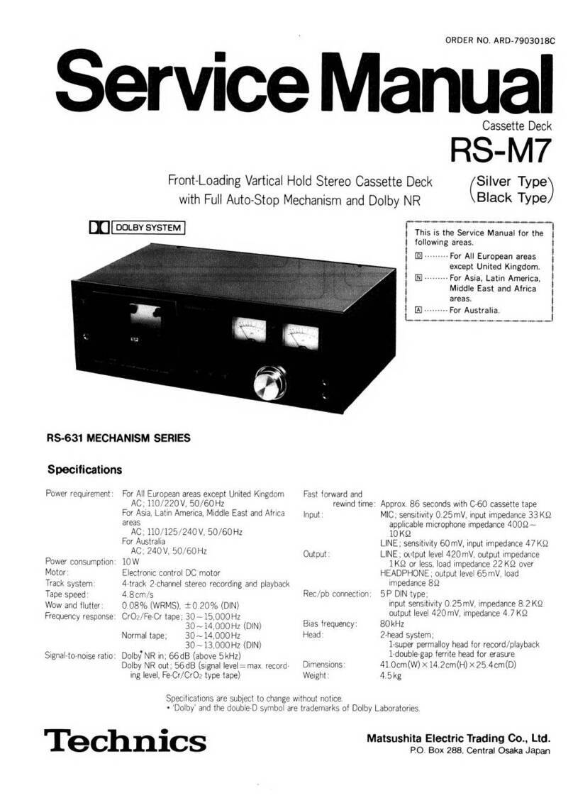 Technics RS-M7 User manual
