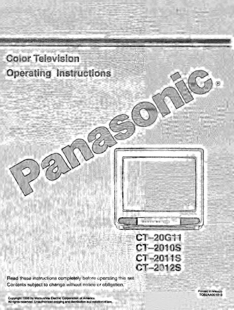 Panasonic CT20G11 - 20" COLOR TV User manual