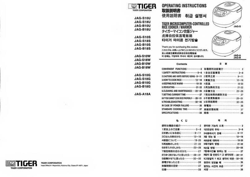 Tiger JAG-S10U operating instructions
