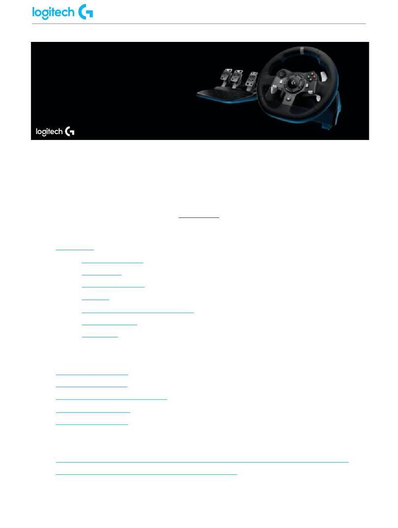 Logitech G920 Driving Force User manual Logitech G920 Driving Force User manual