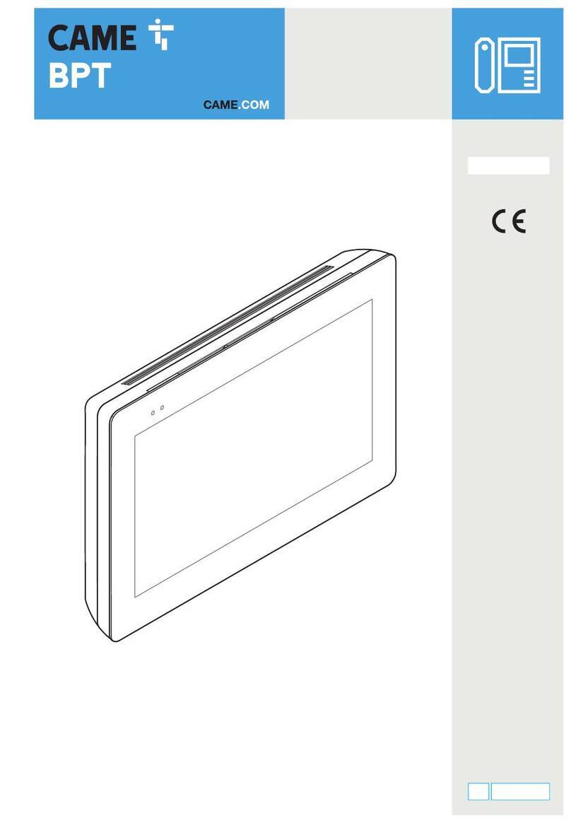 CAME XTS 7 WH WIFI Manual