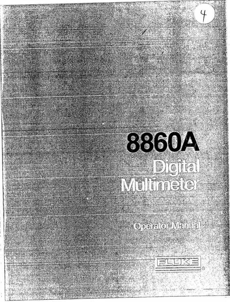 Fluke 8860A Operator's manual