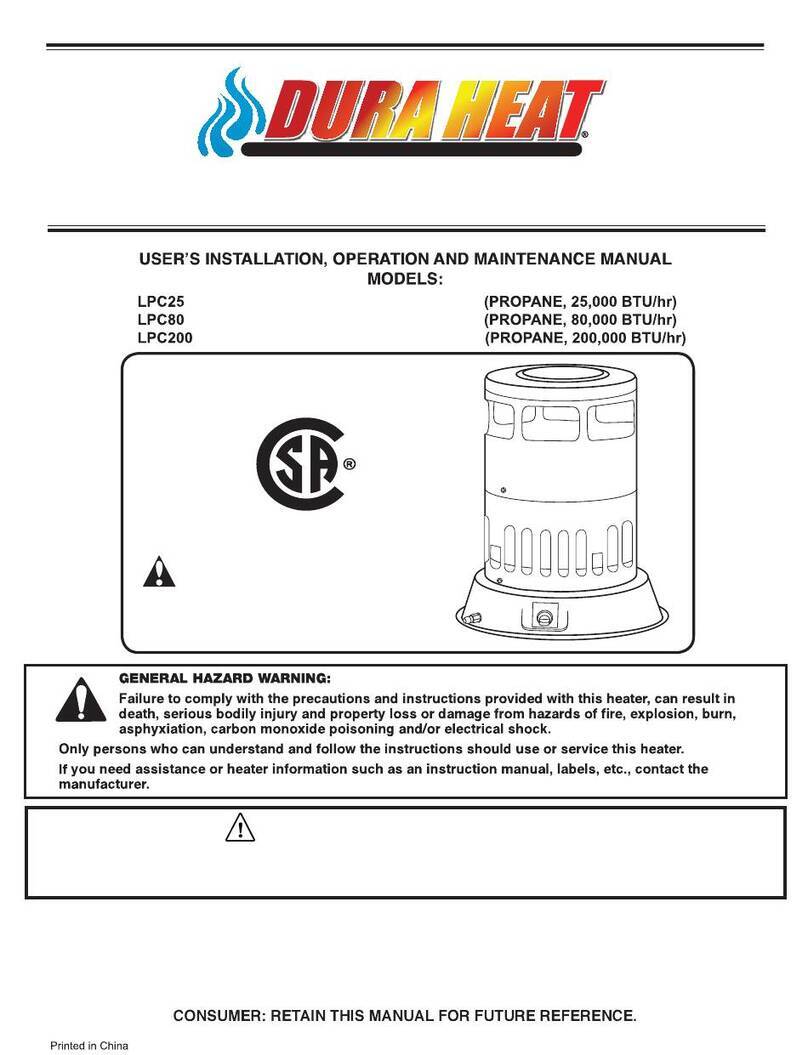 Dura Heat LPC25 User's installation, operation and maintenance manual