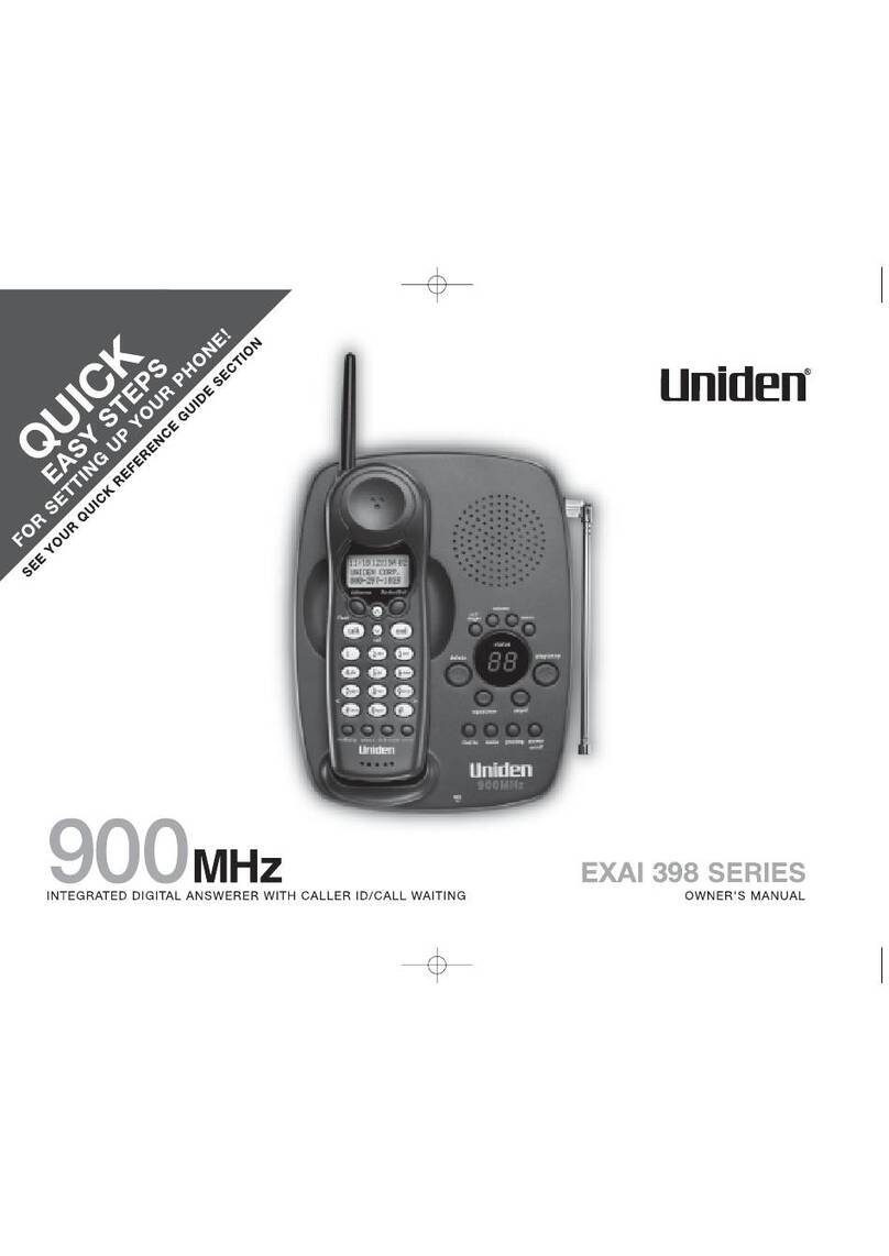Uniden EXAI 398 Series owner's manual