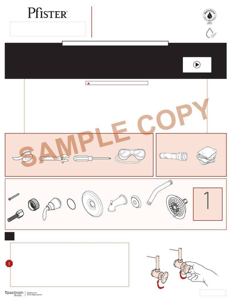Spectrum Brands Pfister Avalon LG89 CB Series Quick installation guide