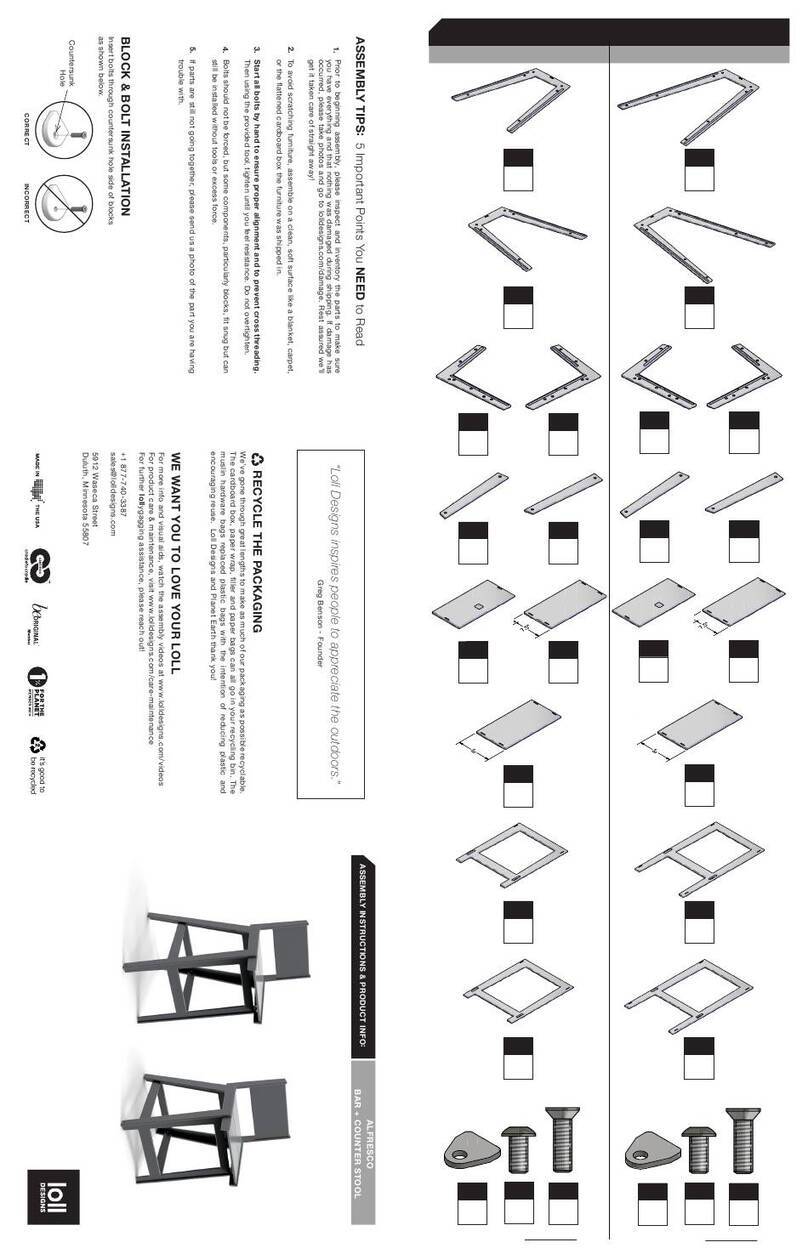 Loll Designs ALFRESCO User manual Loll Designs ALFRESCO User manual