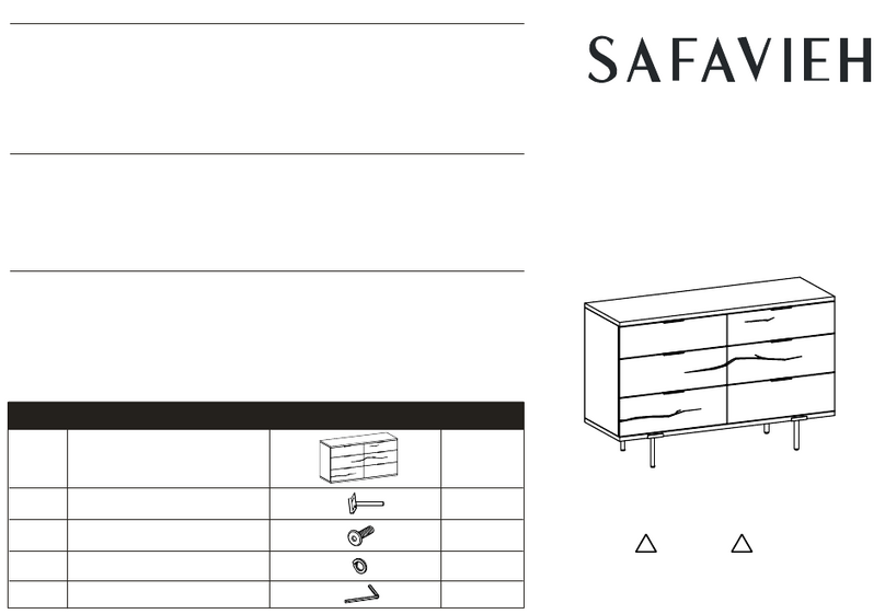Safavieh Furniture SFV5302A Quick assembly instructions Safavieh Furniture SFV5302A Quick assembly instructions