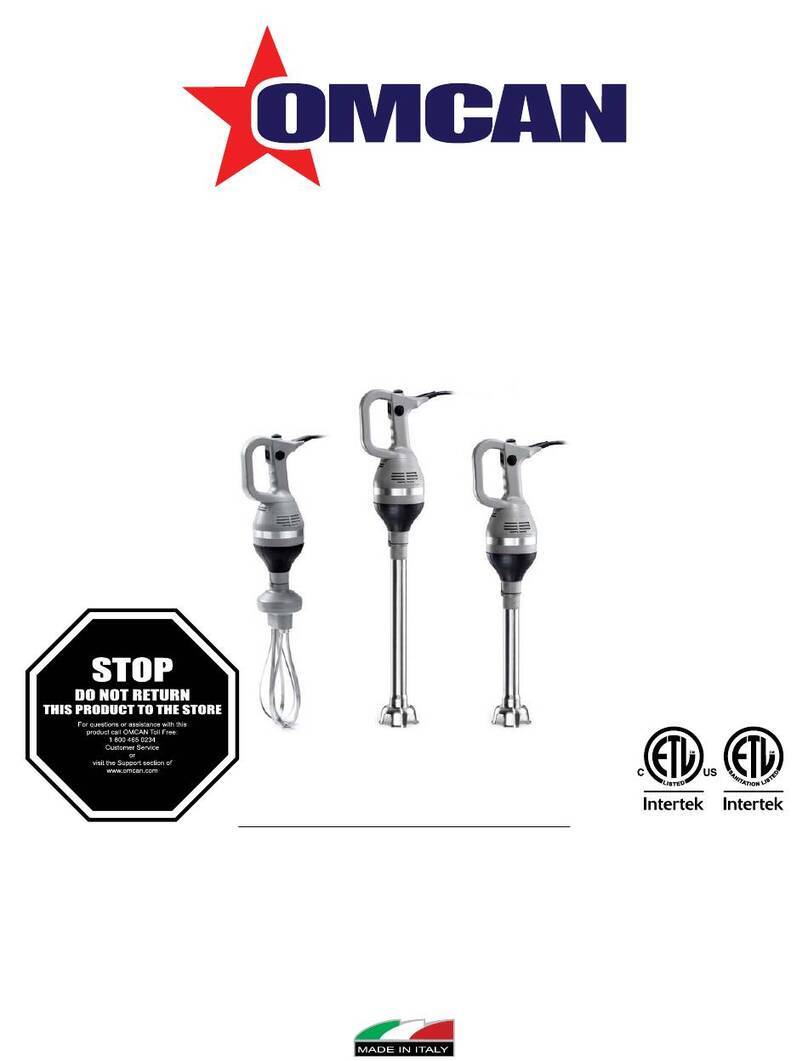 Omcan BL-IT-0075-VT instruction manual