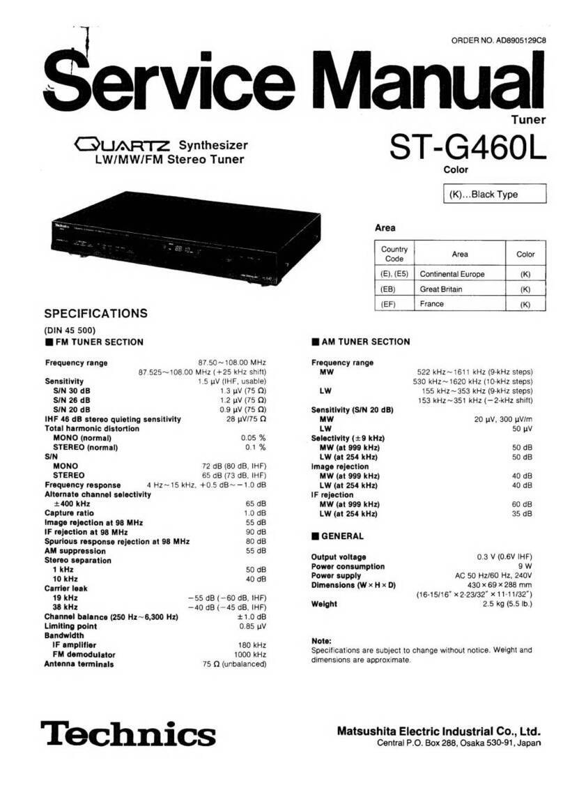 Technics QUARTZ ST-G460L Service manual