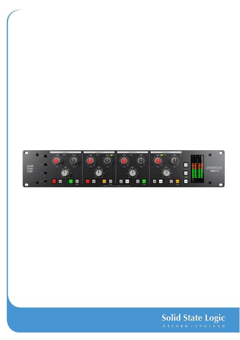 Solid State Logic PURE DRIVE QUAD user guide Solid State Logic PURE DRIVE QUAD user guide