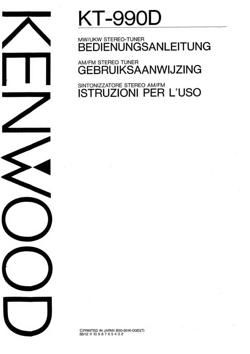 Kenwood KT-990D User manual