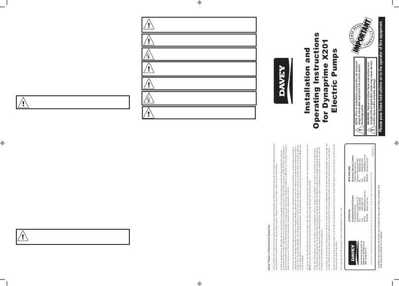 Davey X201 User manual Davey X201 User manual