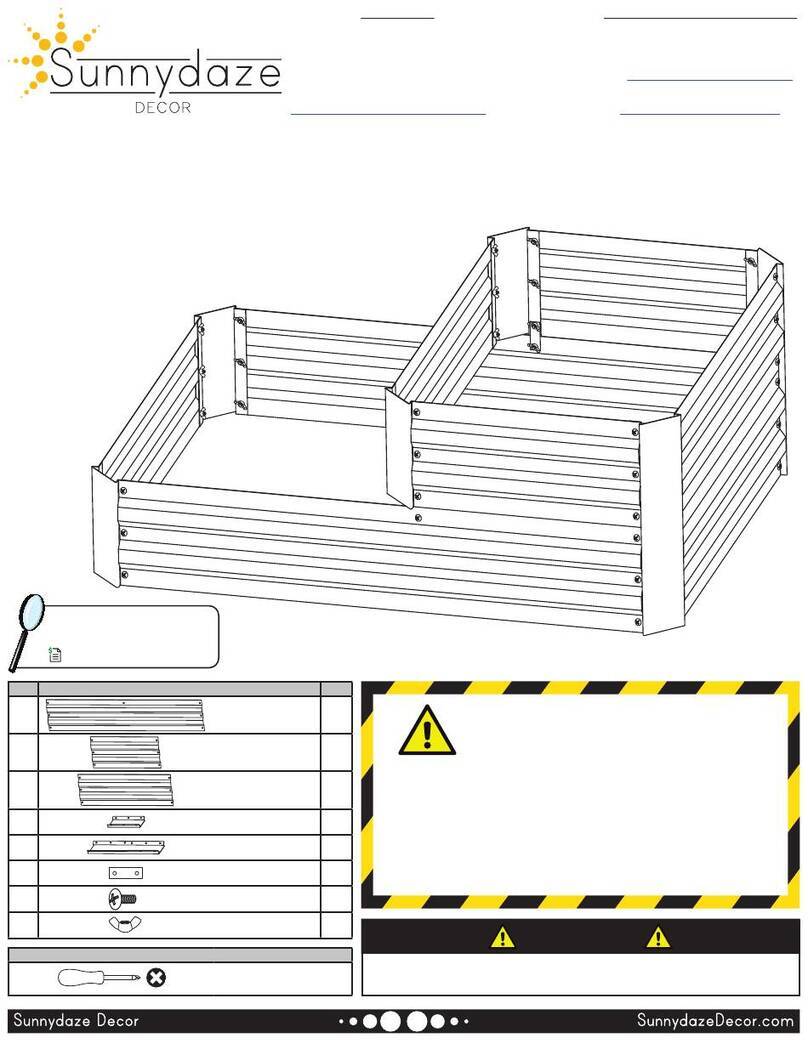 Sunnydaze Decor 2-TIER GALVANIZED STEEL RAISED GARDEN BED manual