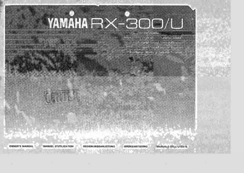 Yamaha RX-300U owner's manual