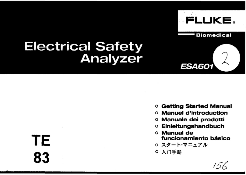 Fluke Biomedical ESA601 Getting started manual