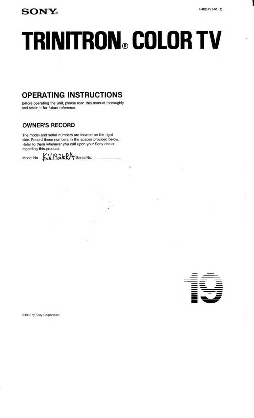 Sony TRINITRON KV1926RA User manual Sony TRINITRON KV1926RA User manual