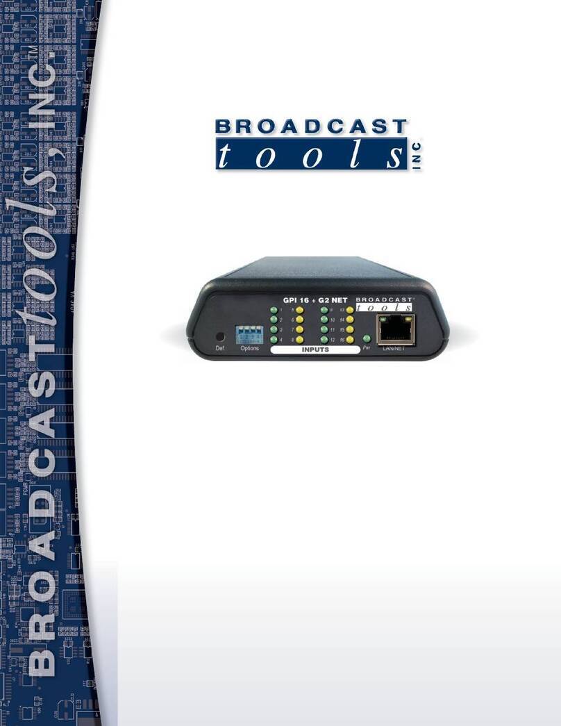 Broadcast Tools GPI-16+ G2 NET User manual