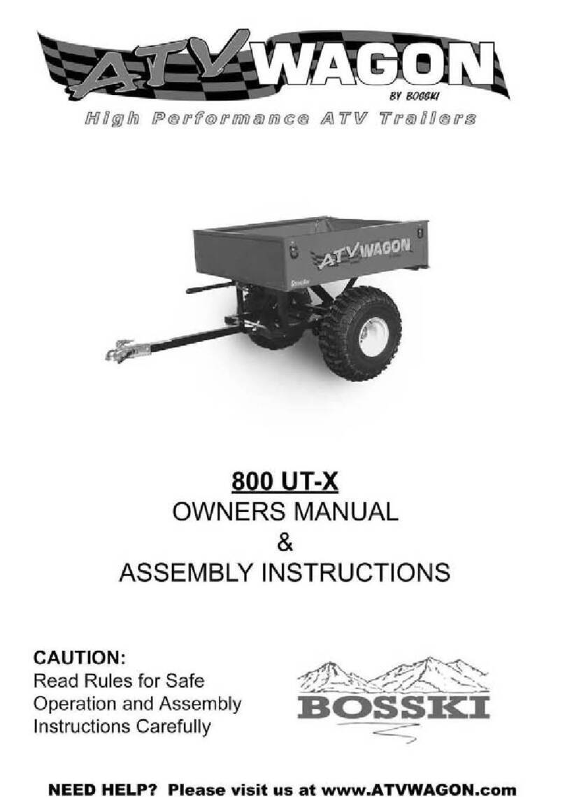 Bosski ATV WAGON 800 UT-X Owner's manual & assembly instructions