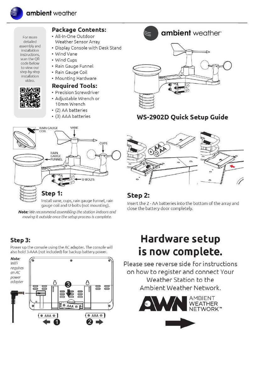 Ambient Weather WS-290D Quick setup guide