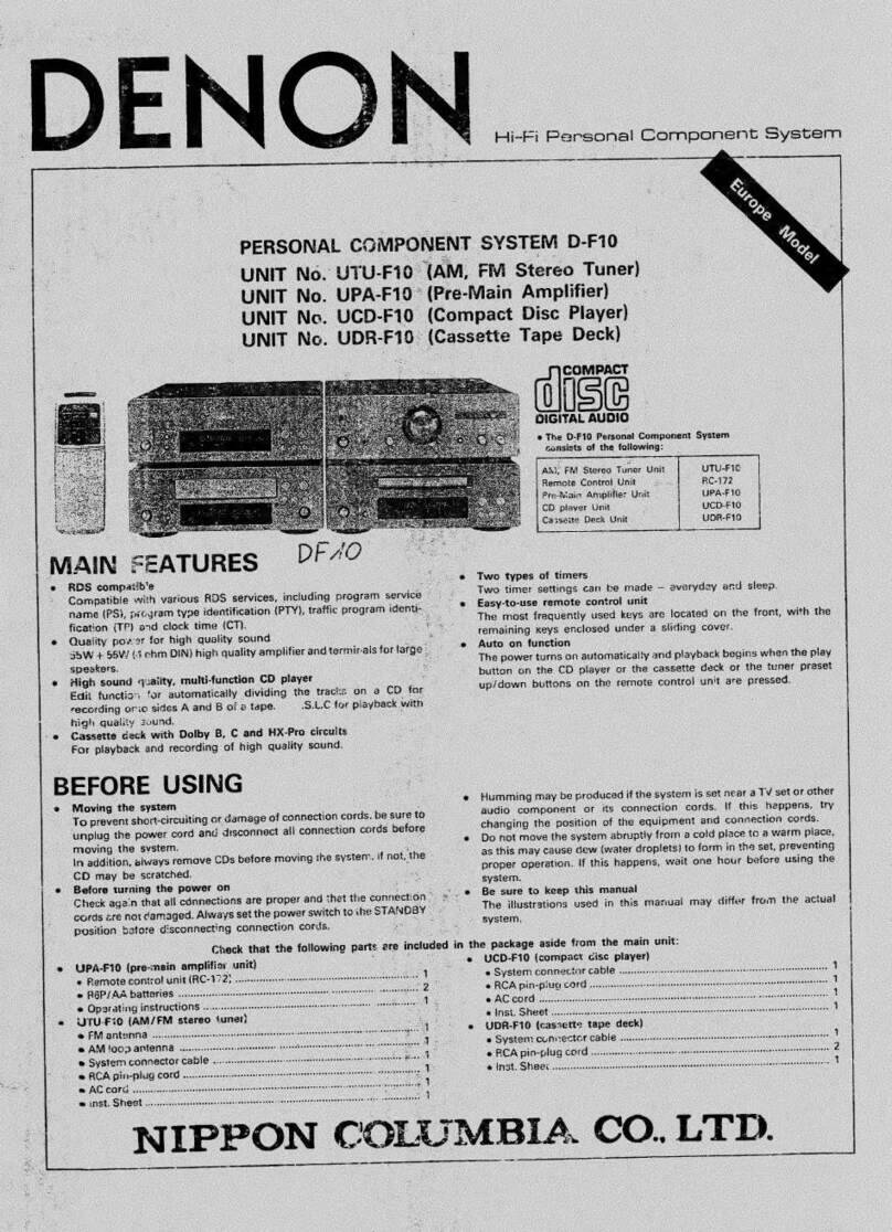 Denon D-F10 manual