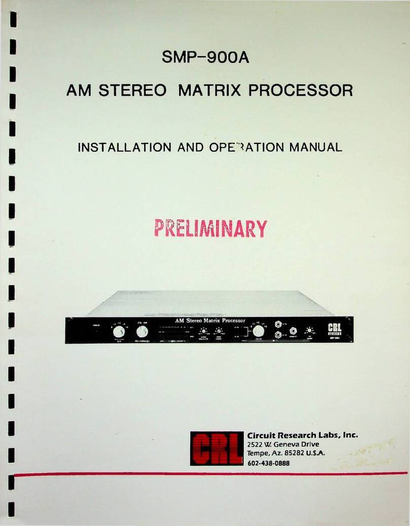 CRL SMP-900A User manual