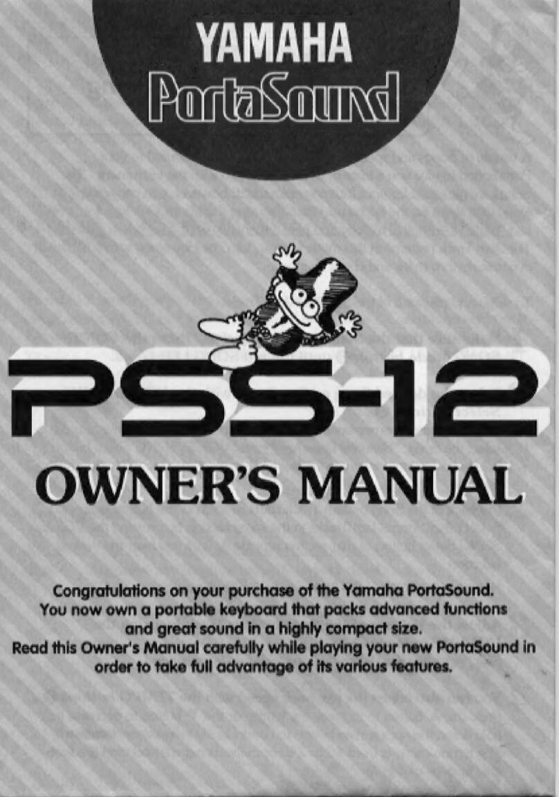 Yamaha PortaSound PSS-12 owner's manual