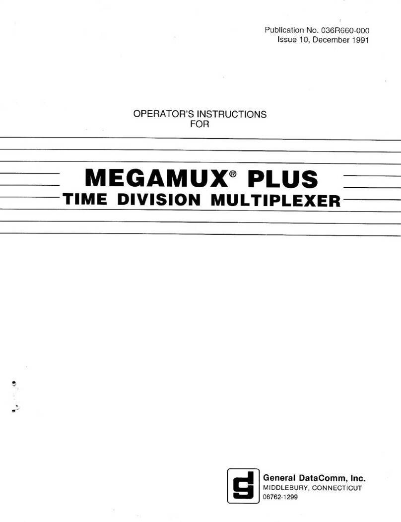General DataComm Megamux Plus 036M241 Operator instructions