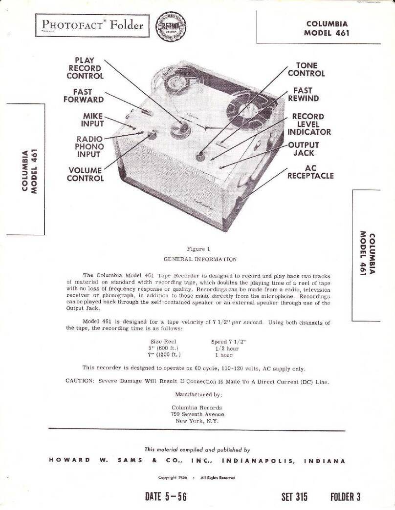 Howard Photofact Columbia 461 manual