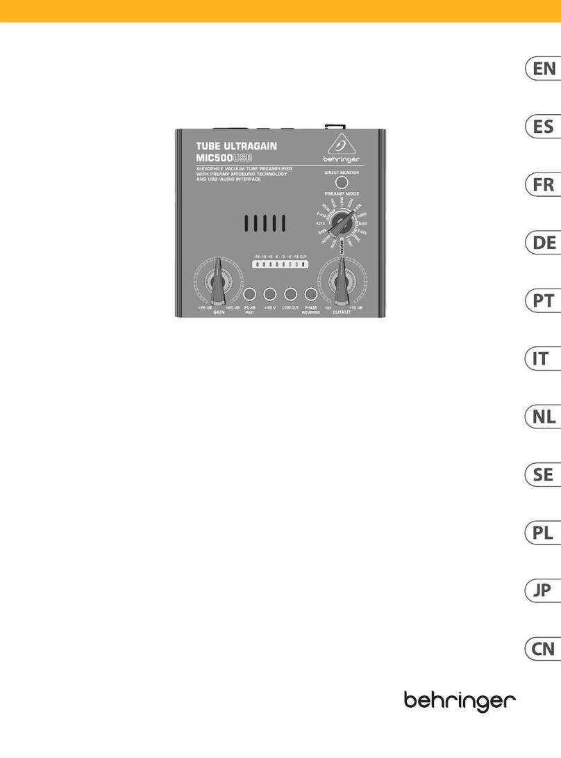 Behringer mic500usb User manual