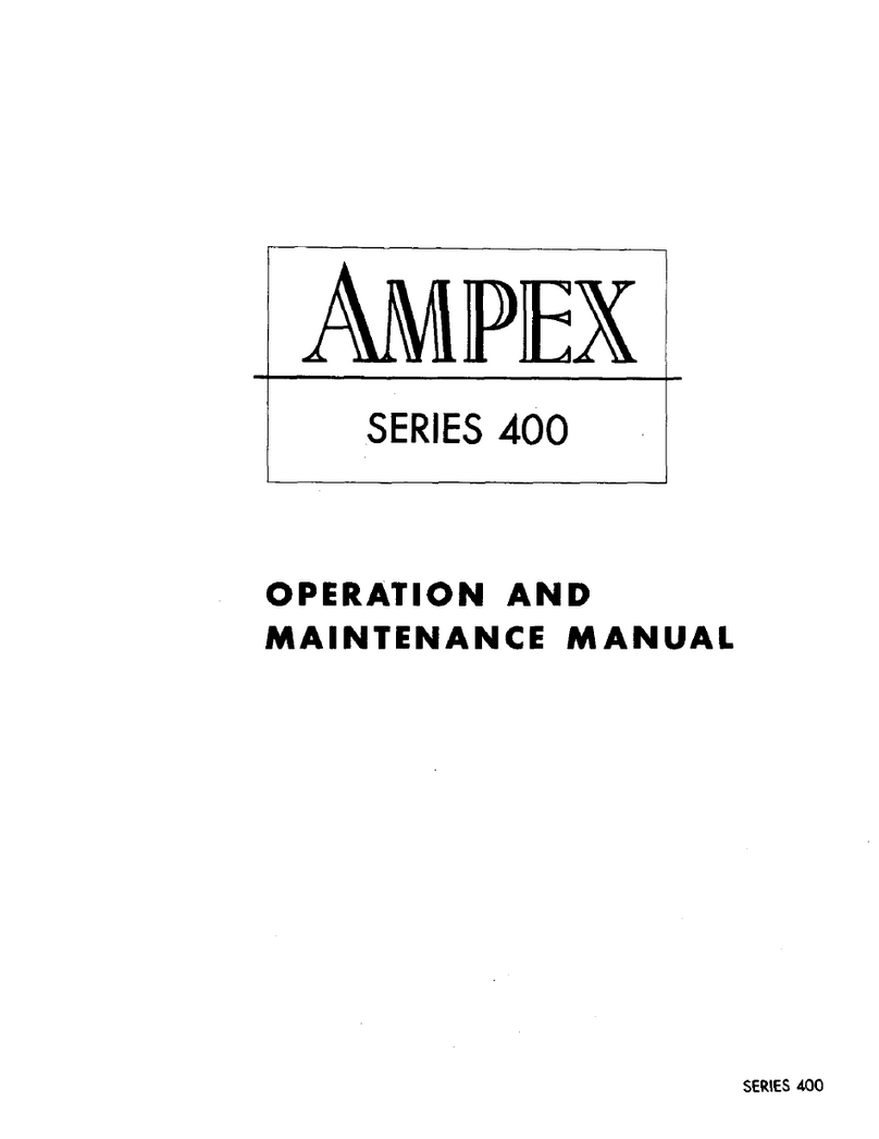 Ampex 400 Series User manual Ampex 400 Series User manual