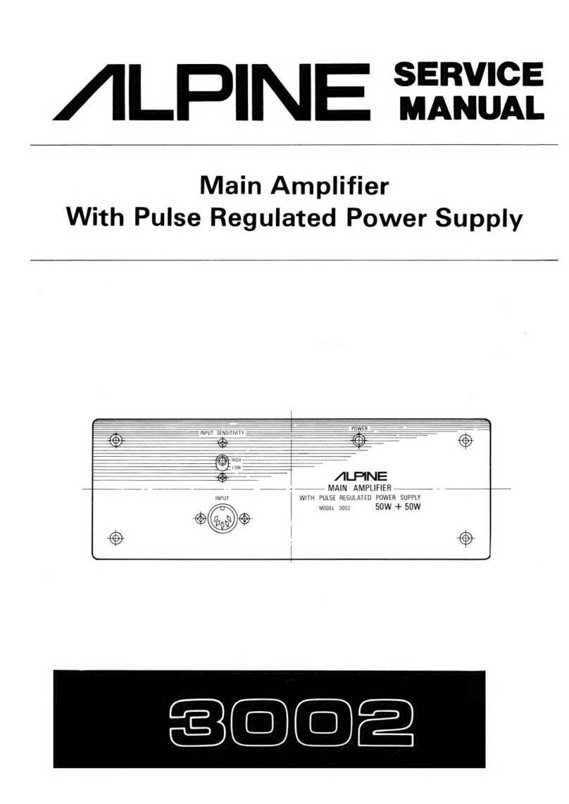 Alpine 3002 User manual