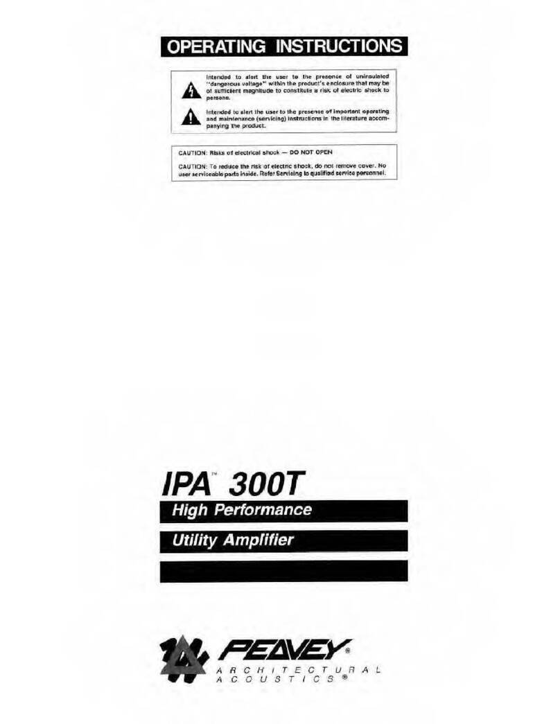 Peavey IPA 300T User manual Peavey IPA 300T User manual